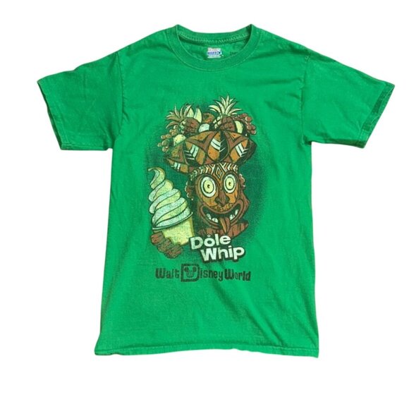 Disney Parks Walt Disney World Tiki Dole Whip Hanes Shirt-Green-S-GUC - Picture 1 of 4